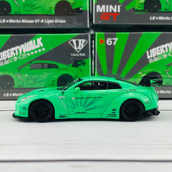 Mini Gt Libertywalk Lb Works Nissan Gtr R35 Light Green Lhd Philippi Tokyo Station