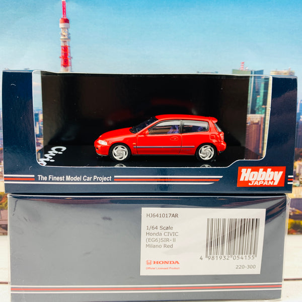 HOBBY JAPAN 1/64 Honda Civic EG6 SIR-II MILANO RED HJ641017AR – Tokyo  Station