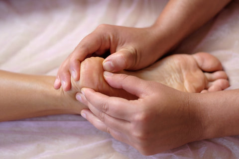 Heel massage provide relief for lower back discomfort