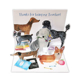 Dog Themed Pop Up Greeting Card : Thanks For Being My Teacher! - LEAGUE OF CRAFTY CANINES