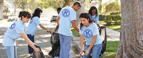 Kiwanis Club volunteers at work