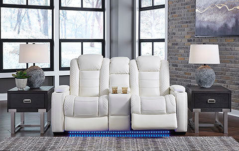 White loveseat by Ashley Furniture 