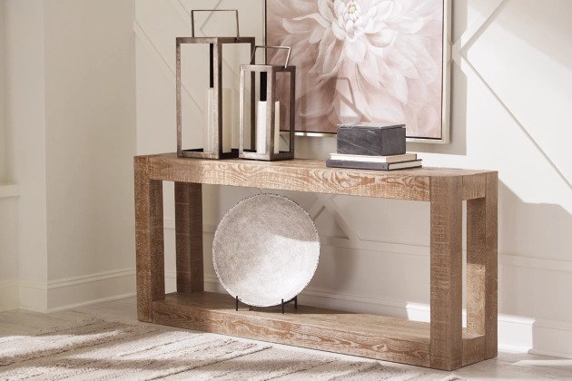 The sofa table has the right capacity to fit in your console space. This lovely piece of furniture is made with good quality materials that will last for years.