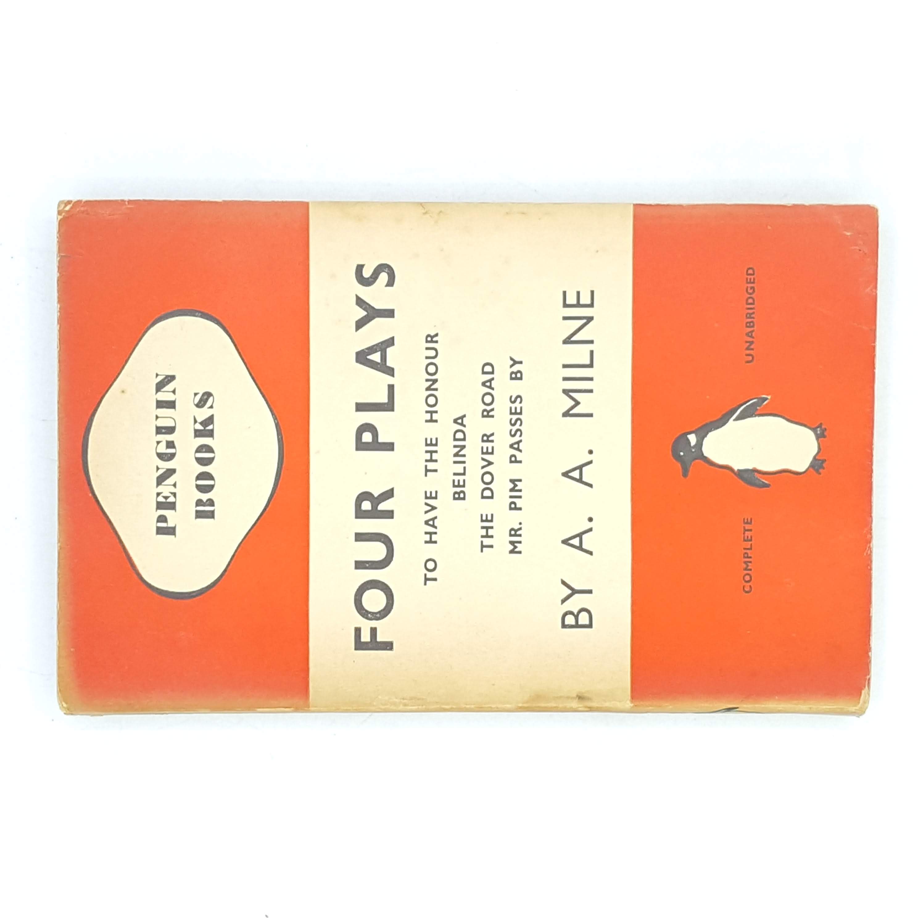 FIRST EDITION: A. A. MILNE'S FOUR PLAYS - PENGUIN 1939