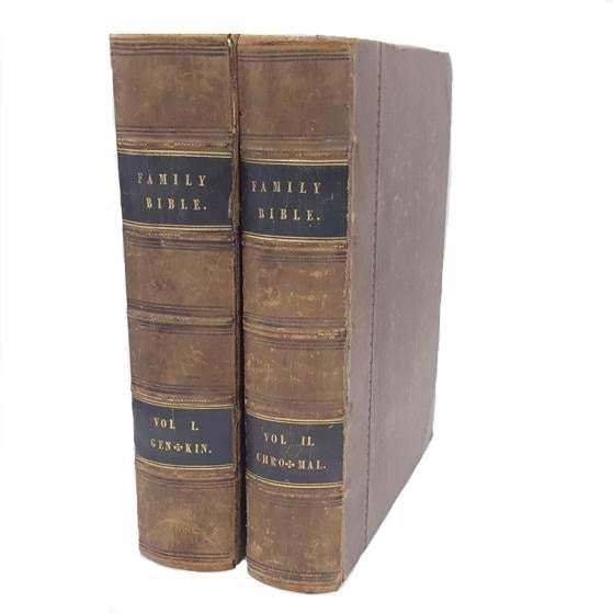 FAMILY BIBLE VOLUMES 1&2 1850