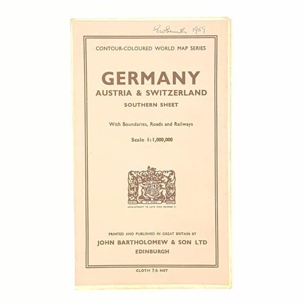 MAPS: GERMANY, AUSTRIA & SWITZERLAND 1959 - BARTHOLOMEW