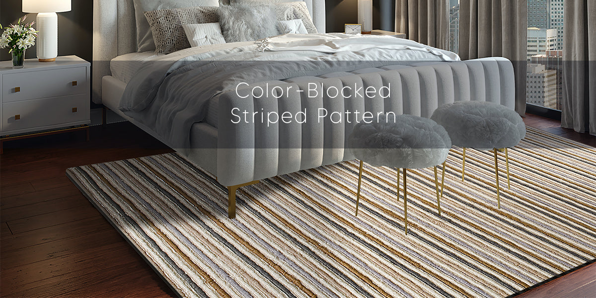 Color-blocked Striped Pattern, carpet trends 2021, latest rug trends 2021, area rug trends for 2021, carpet trends for 2021, trends in area rugs 2021, area rugs trends 2021