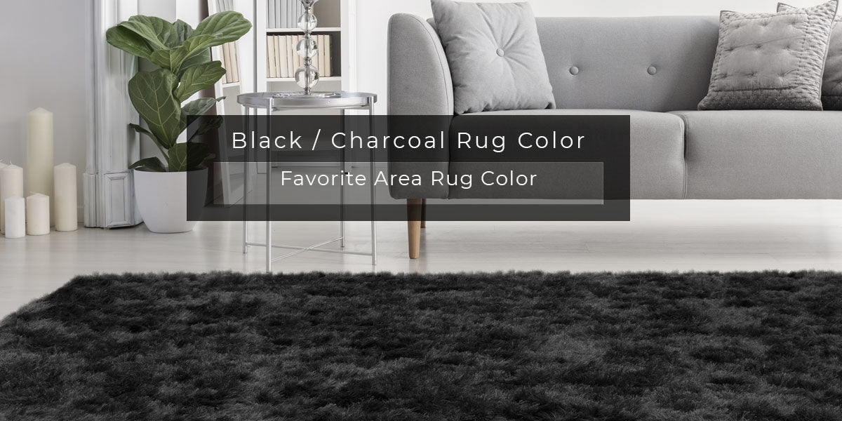 black charcoal rug color