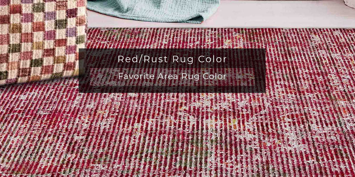 red rust rug color
