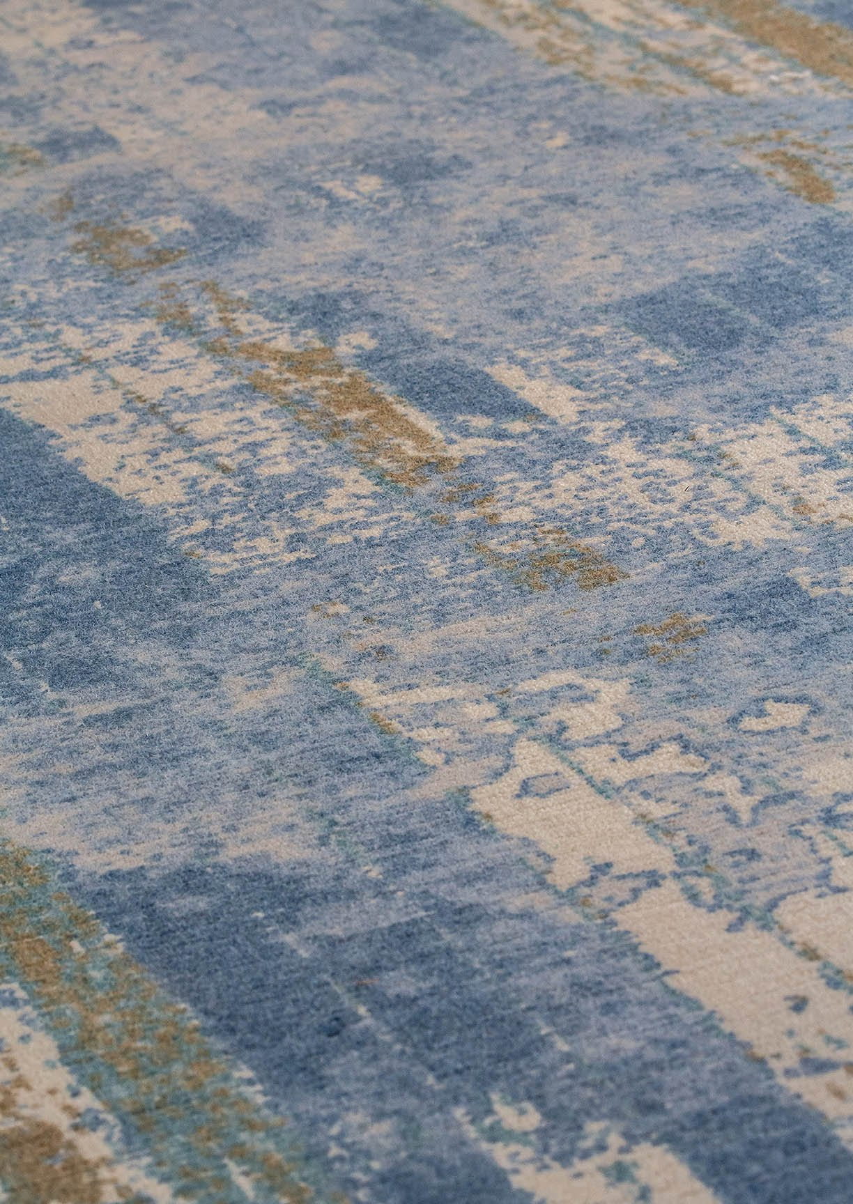 Nile Hayward Blue/Beige Abstract Wool Area Rug – MAT Living