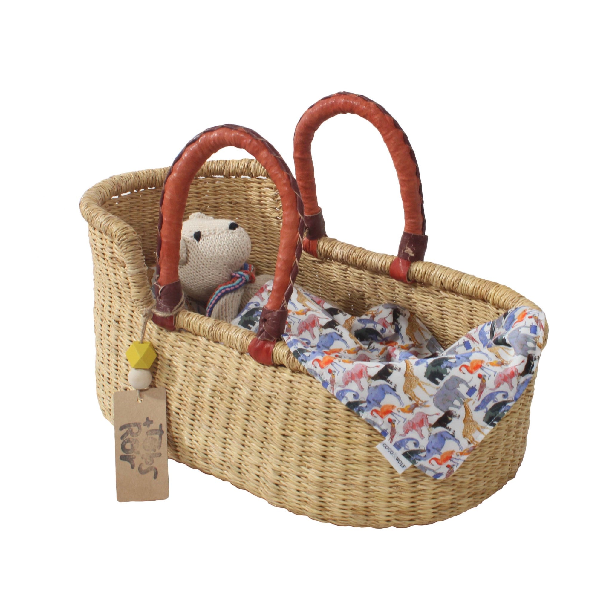 dolls moses basket with stand