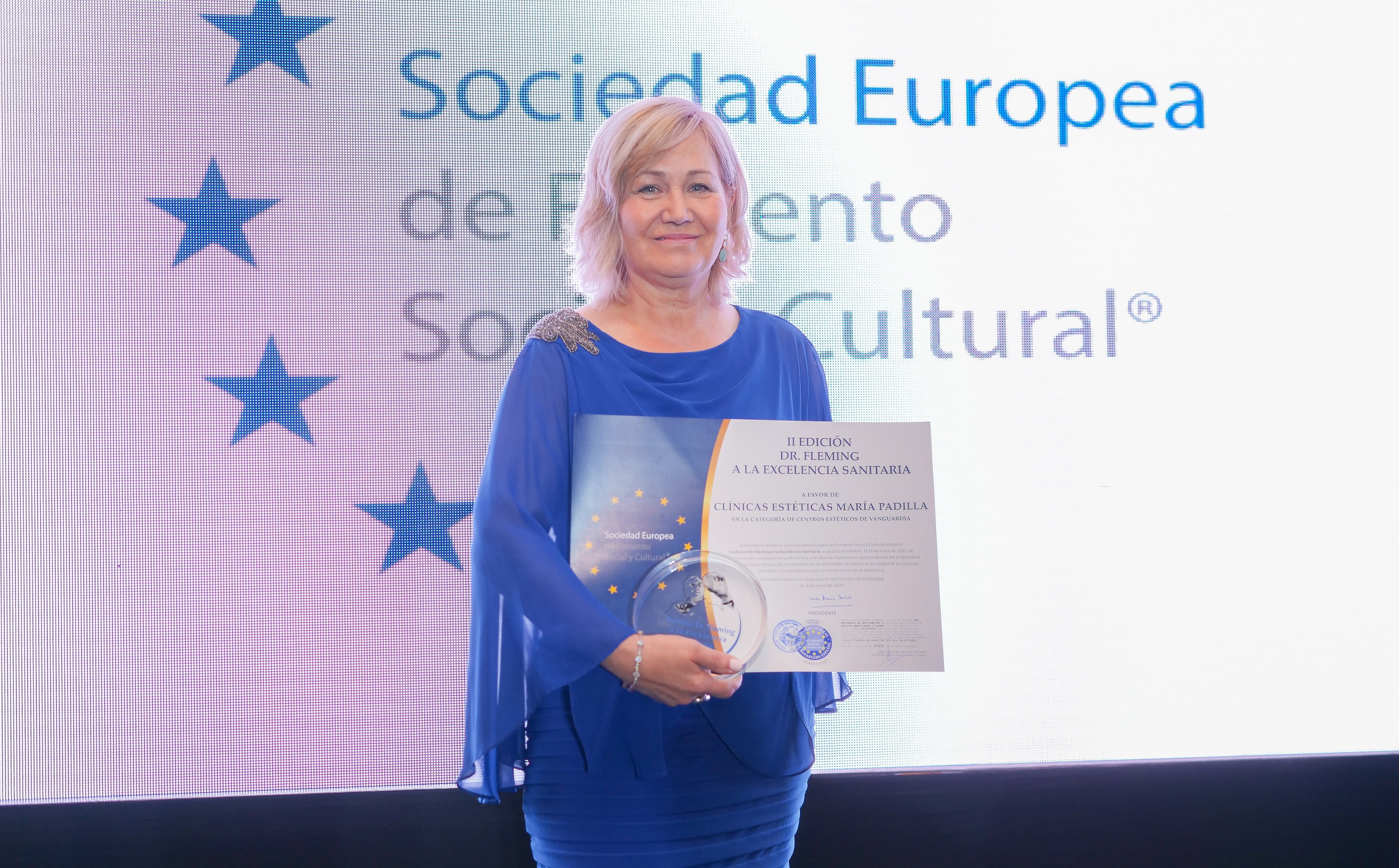 Maria Padilla recibe el premio Dr. Fleming a la Excelencia Sanitaria