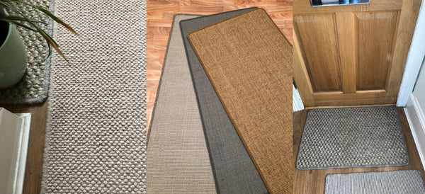 sisal, seagrass, natural rugs for door ways and hall runners