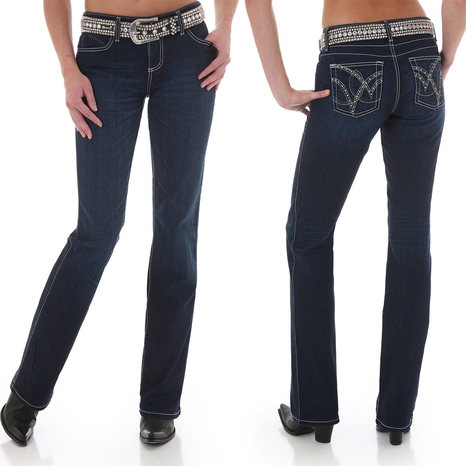 Wrangler Jeans - Q-Baby - Boot Cut Jeans - Booty Up | Little Bit Western