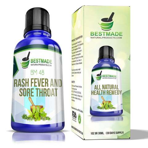 Rash fever and sore throat remedy