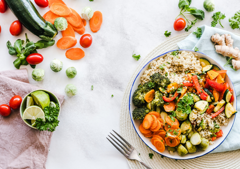 Healthy salad plate