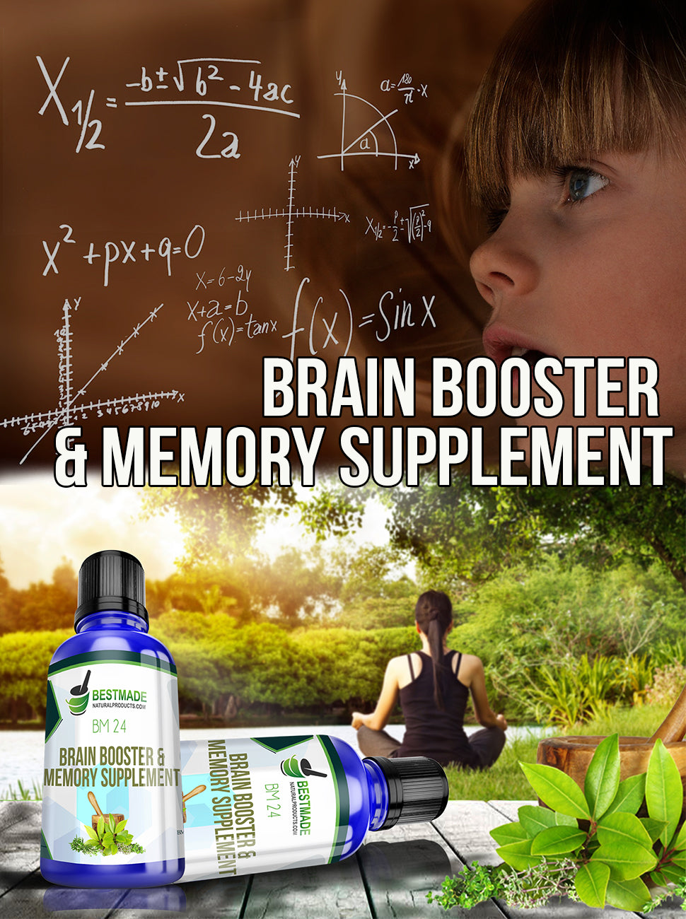 Brain Booster & Memory Supplement BM24, 30mL- Learn better.