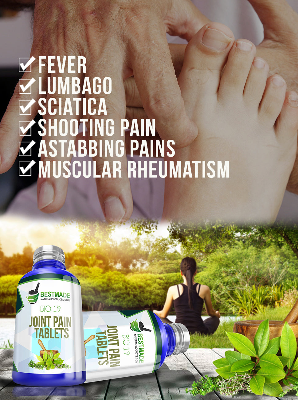 Natural Joint Pain Tablets Bio19 (300 pellets)