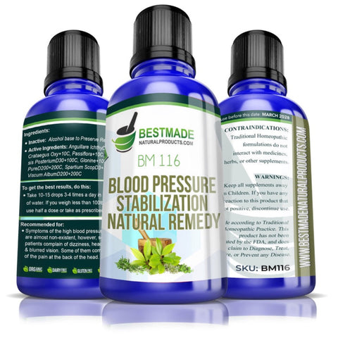Blood pressure stabilization natural remedy