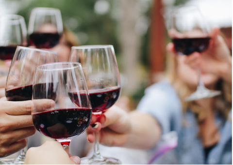 Toast with wine glasses