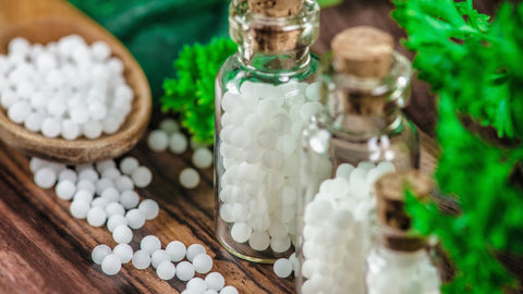 Homeopathic remedies and fresh herbs