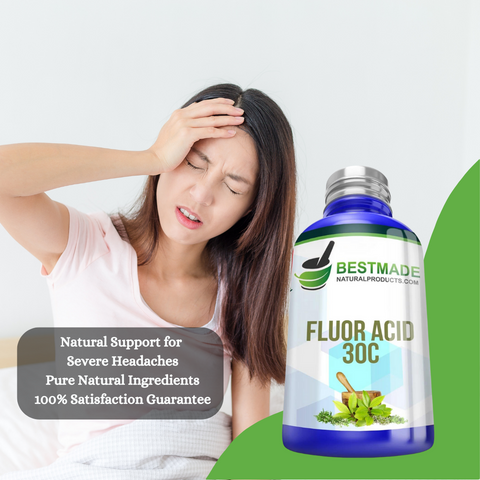 BestMade Natural Fluoricum Acidum Remedy for Severe Headache