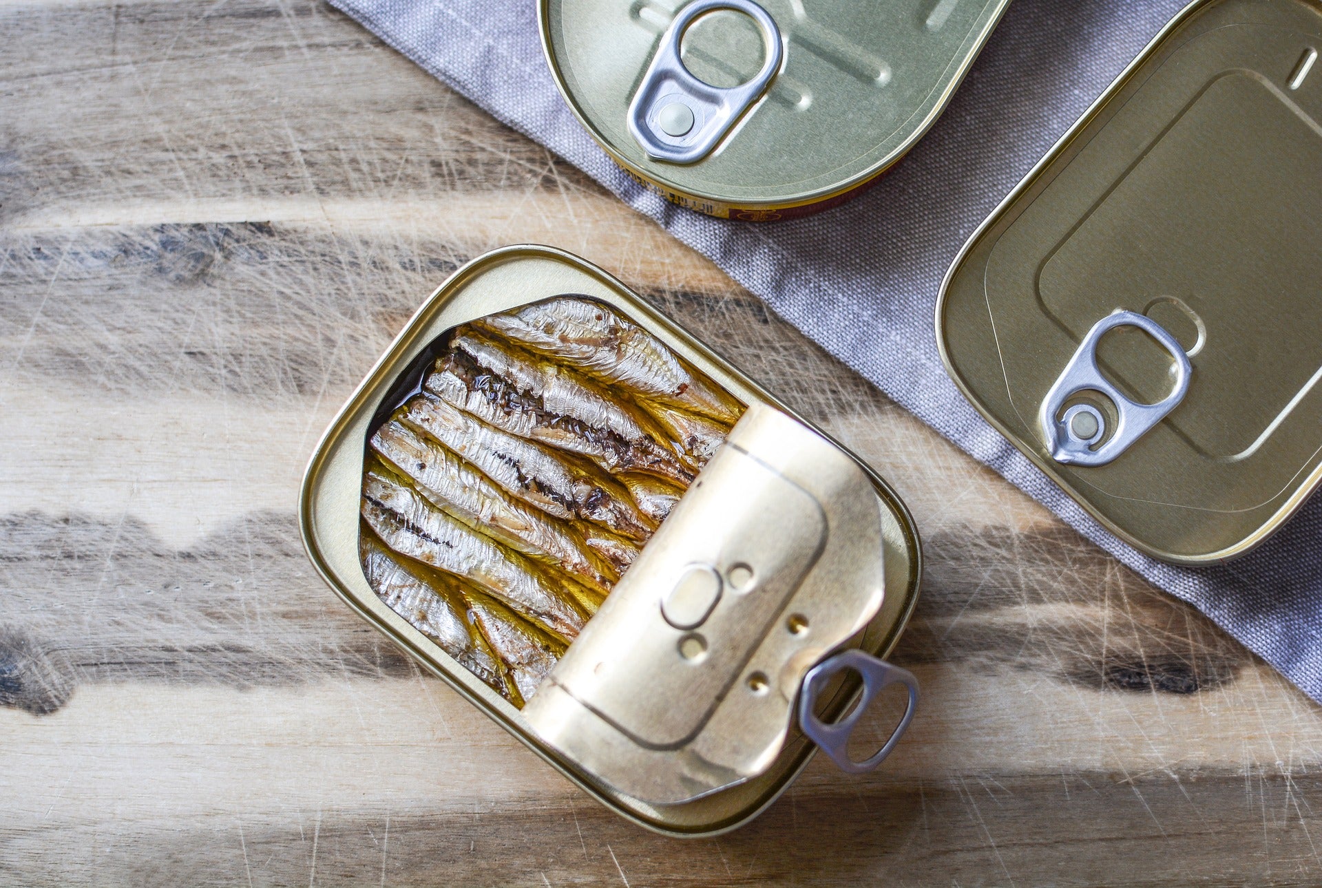 Canned sardines