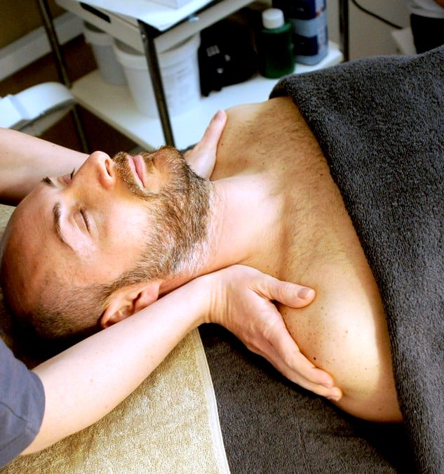 man getting massage.