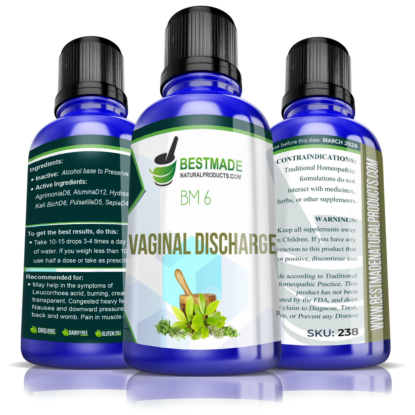 Bestmade Natural Products Vaginal Discharge Natural Remedy 0837