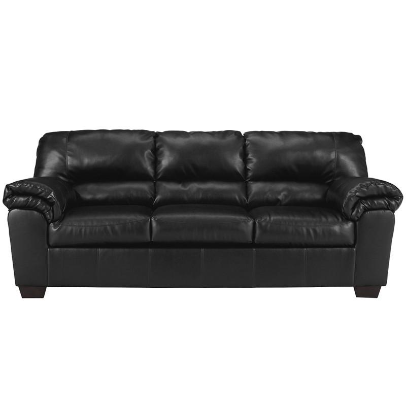 Flash Furniture Fsd-2129so-blk-gg Signature Design By Ashley Commando Sofa In Black Leather