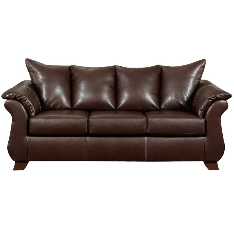 Flash Furniture 6703taosmahogany-gg Exceptional Designs Taos Mahogany Leather Sofa