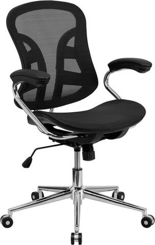 Flash Furniture Bt 2779 Gg Mid Back Black Mesh Computer Chair With Chr