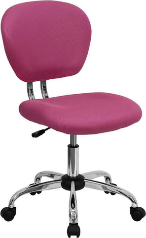 Mid-Back Pink Mesh Task Chair with Chrome Base H-2376-F-PINK-GG by Flash Furniture