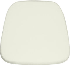 Ivory Chiavari Chair Cushion for Wood / Resin Chiavari Chairs LE-L-C-WHITE-GG by Flash Furniture