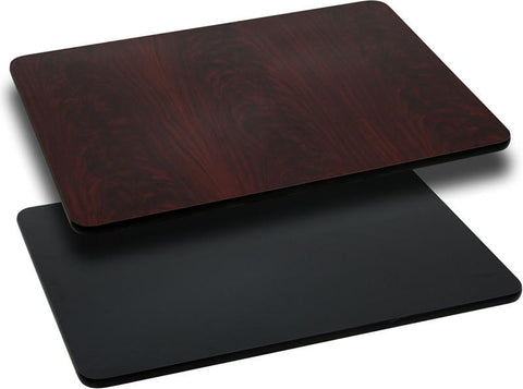 24'' x 42'' Rectangular Table Top with Black or Mahogany Reversible Laminate Top XU-MBT-2442-GG by Flash Furniture