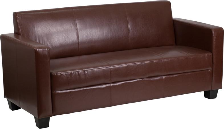 Flash Furniture Y-h902-3-bn-lea-gg Grand Series Brown Leather Sofa