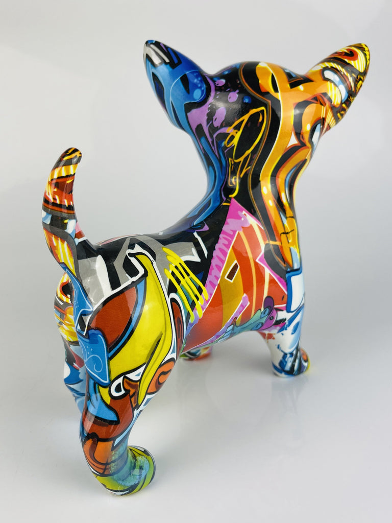 Multicolour Graffiti Chihuahua Puppy Dog Ornament – Spiffing - Modern ...