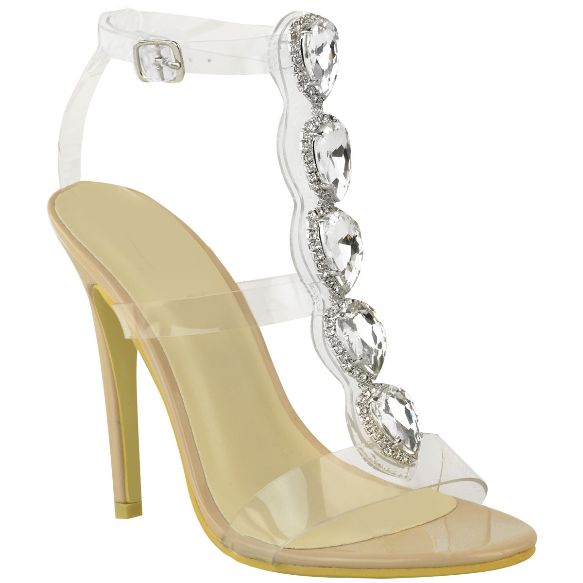 DEMI NUDE PERSPEX JEWEL HEELS – Envy 