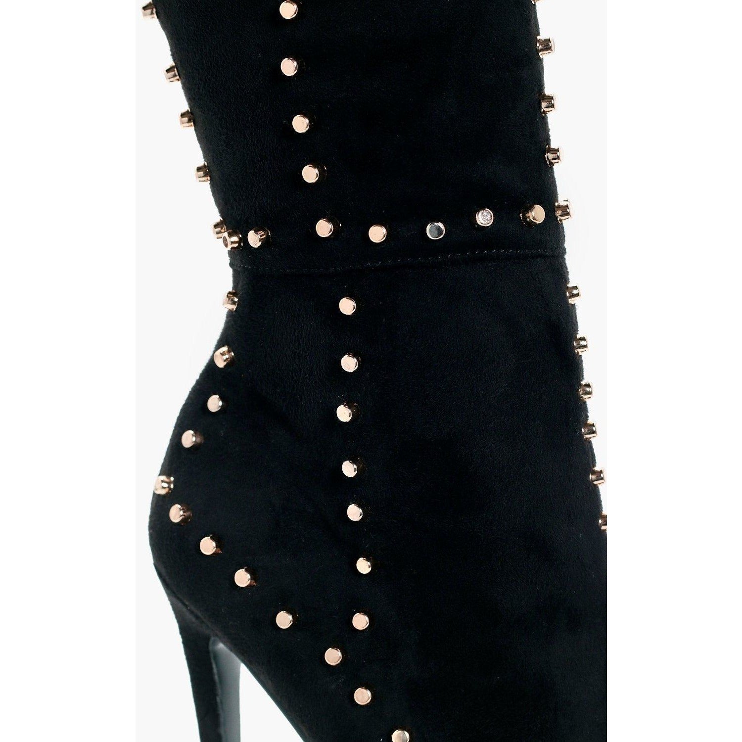 gold studded boots