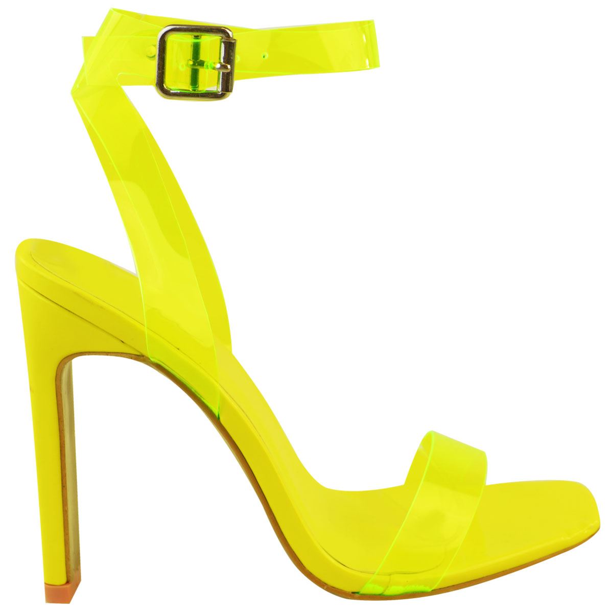 neon yellow perspex heels