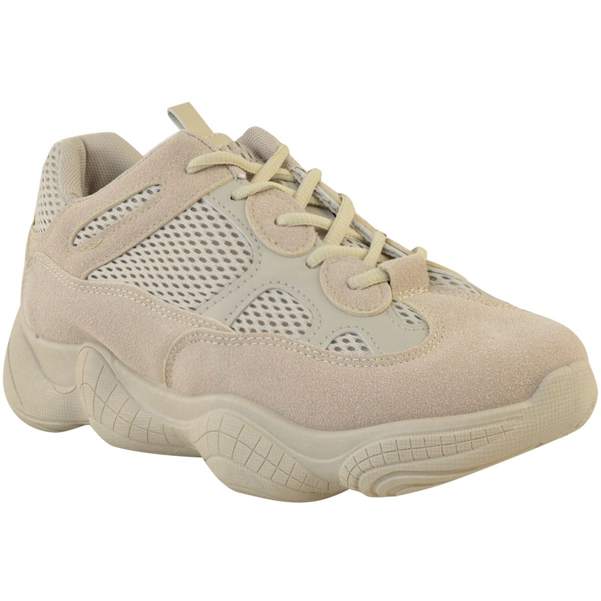 chunky trainers beige