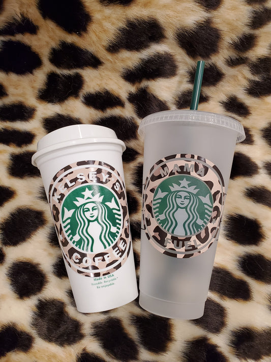 Personalised Starbucks Glitter Cold Cups Large 24ozs