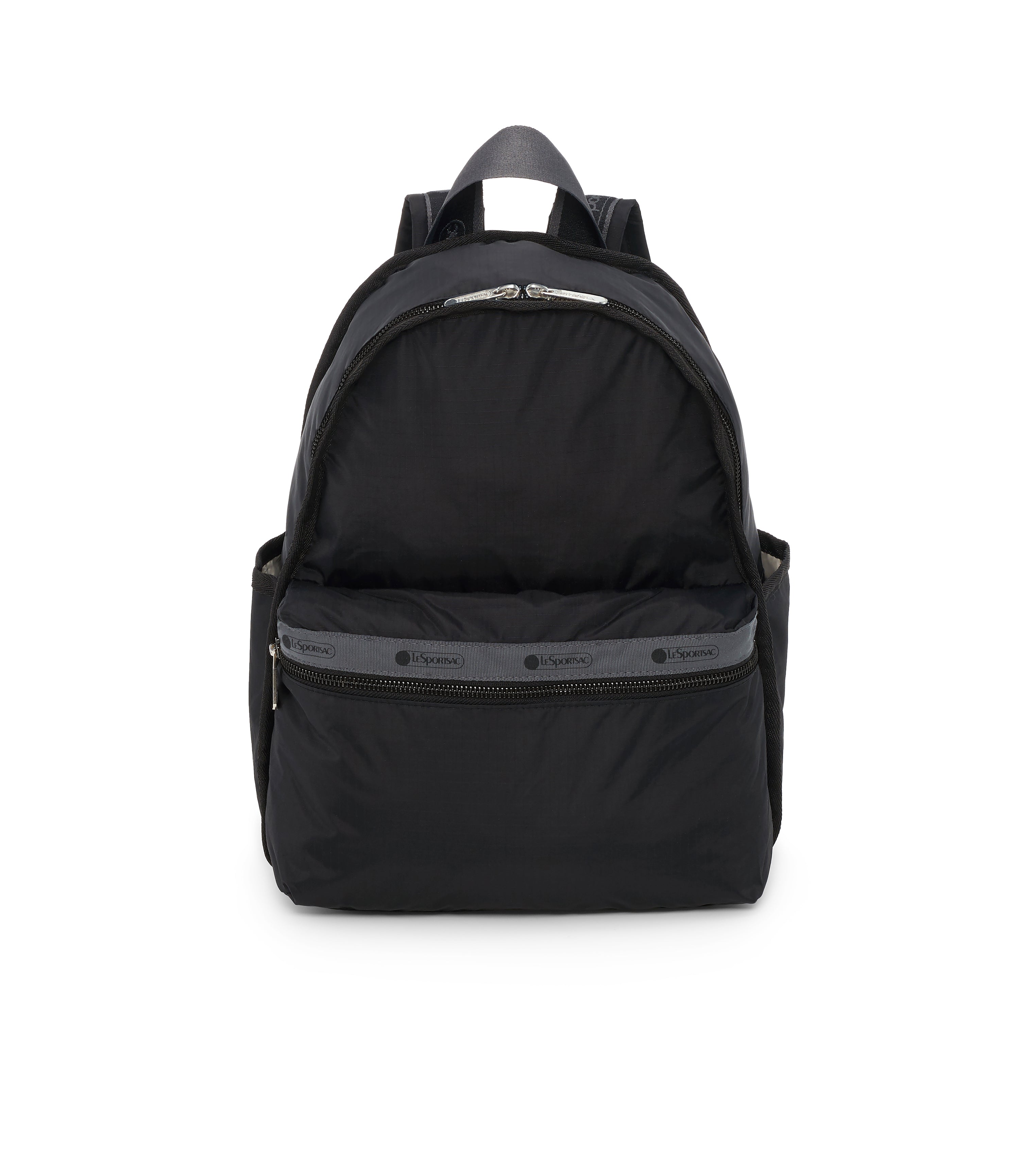 side open backpack