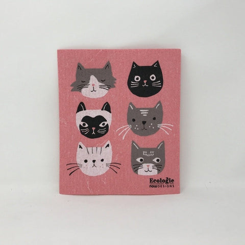 Pink Cat Kitchen Sponge Cloth