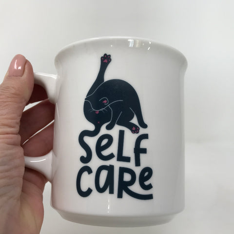 Black Cat Self-Care Mug