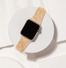 apple gold glitter band