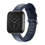 Replacement blue leather watchstrap for the Fitbit Sense