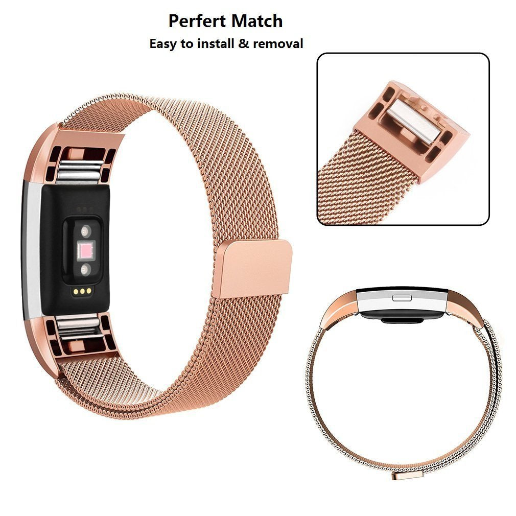 fitbit charge 2 bracelet rose gold