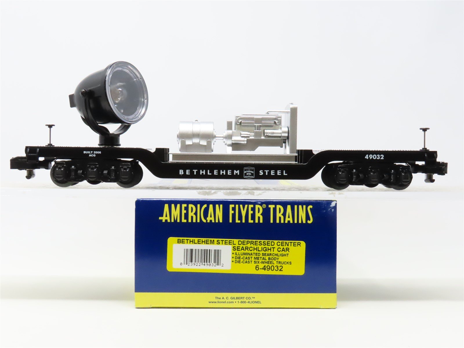 S Scale American Flyer 6-48531 Chessie System Flatcar w/Cable Reel