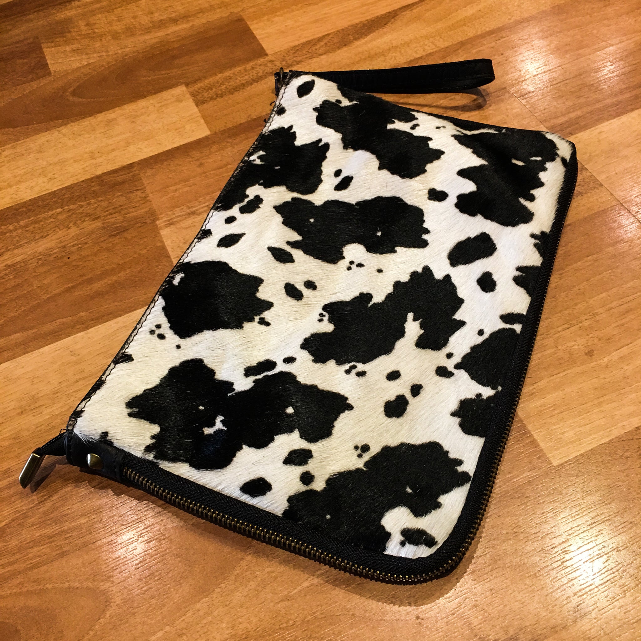 cow print clutch